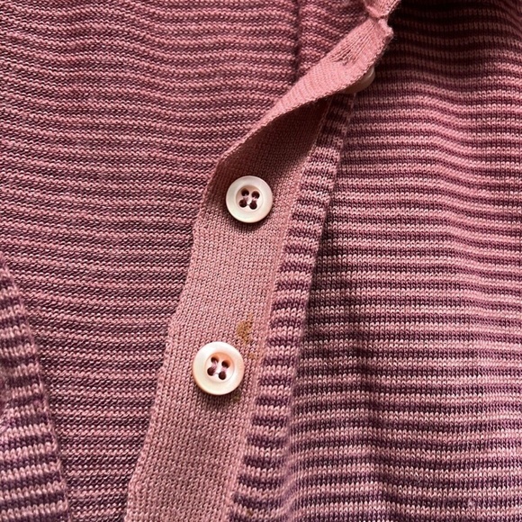 🩷💜 Prada Wool Silk Ribbed Ombré Knit Polo Pullover - Picture 9 of 13